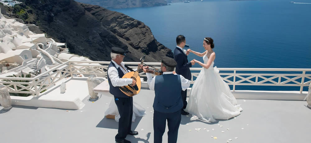 ギリシャ・サントリーニ島、ミスティーク結婚式