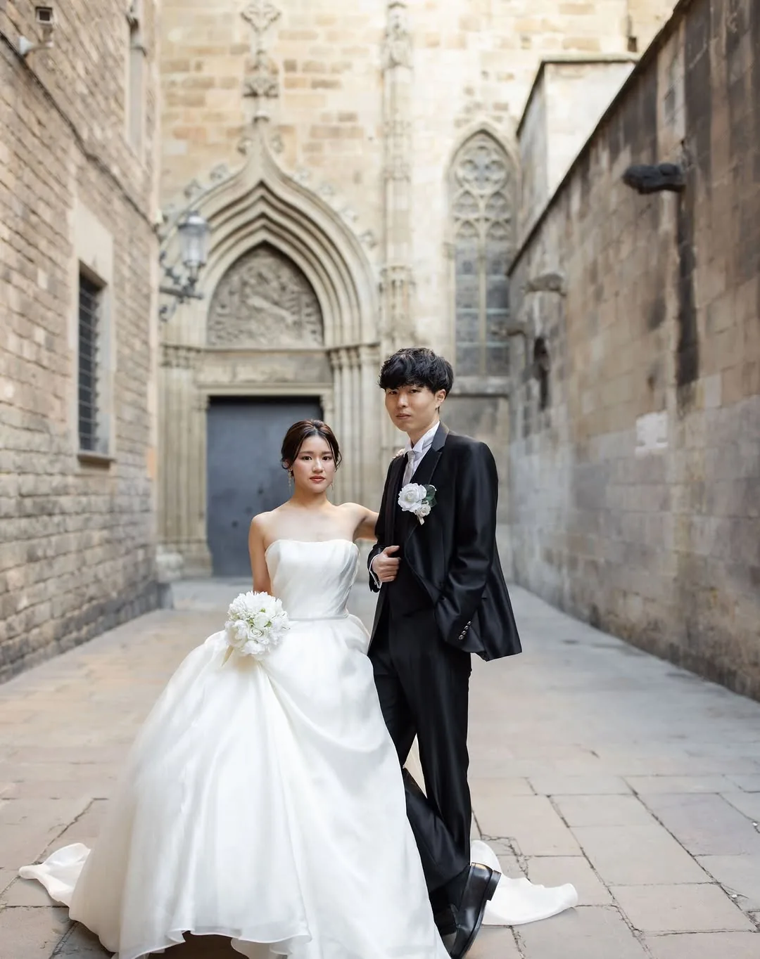 バルセロナ旧市街でのフォトウェディング
